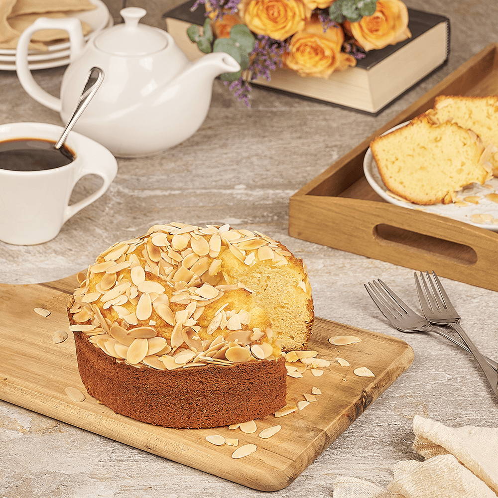 Lemon Almond Coffee Cake, cake gift, cake, dessert gift, dessert, baked goods gift, baked goods