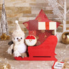 Merry Hot Cocoa Gift Sled, christmas gift, christmas, holiday gift, holiday, gourmet gift, gourmet, chocolate gift, chocolate