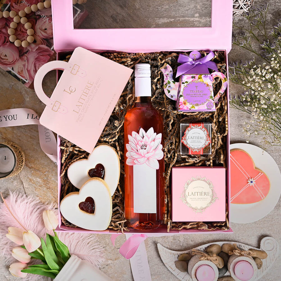 Mother’s Day Wine Delight Box, mothers day gift, mothers day, wine gift, wine, gourmet gift, gourmet, tea gift, tea