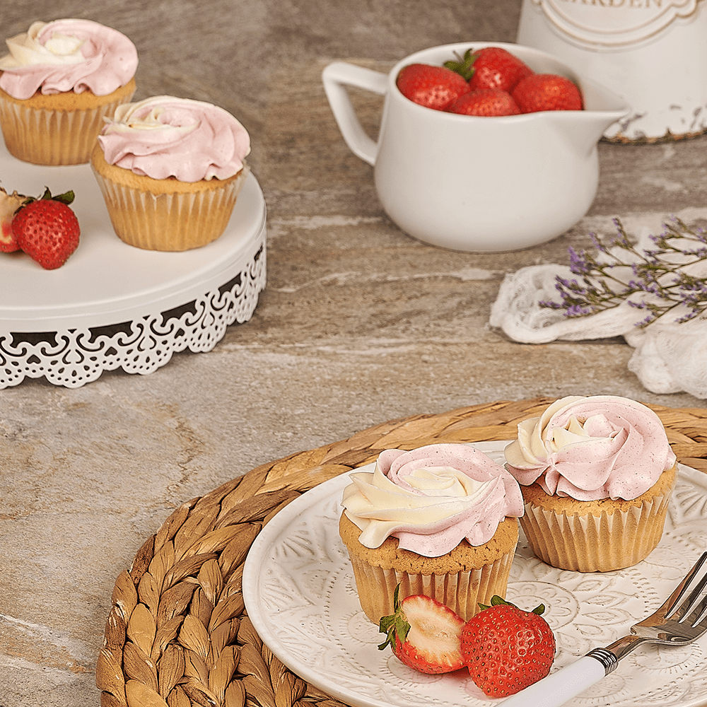 Strawberry Buttercream Cupcakes, cupcake gift, cupcake, dessert gift, dessert, cake gift, cake
