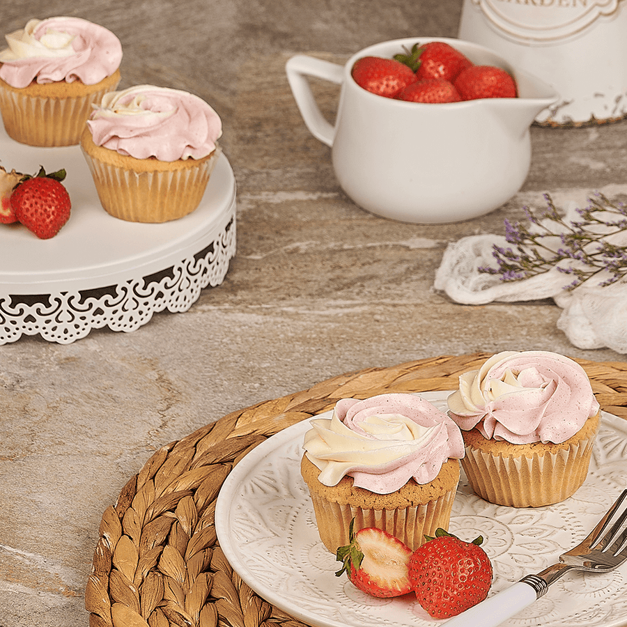 Strawberry Buttercream Cupcakes, cupcake gift, cupcake, dessert gift, dessert, cake gift, cake
