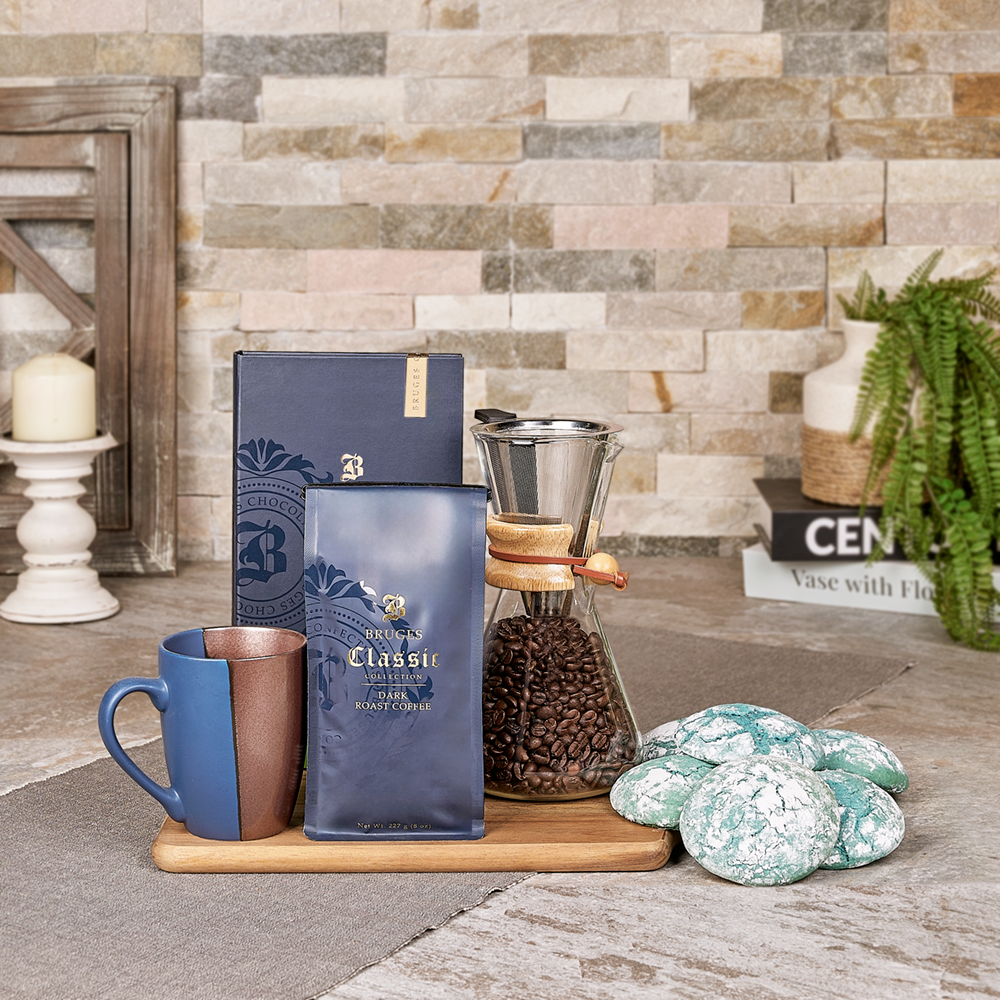 Sweet Kosher Snack &amp; Coffee Gift, kosher gift, kosher, coffee gift, coffee, chocolate gift, chocolate, cookie gift, cookie, Canada delivery, Set 28494-2024