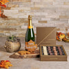 Thanksgiving Champagne & Sweets Gift Set, champagne gift, champagne, sparkling wine gift, sparkling wine, gourmet gift, gourmet, plant gift, plant