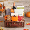 Thanksgiving Wine & Snack Gift Basket, wine gift, wine, gourmet gift, gourmet, cookie gift, cookie, thanksgiving gift, thanksgiving, fall gift, fall