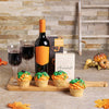 Thanksgiving Wine & Snacks Set, wine gift, wine, thanksgiving gift, thanksgiving, gourmet gift, gourmet, fall gift, fall, cupcake gift, cupcake