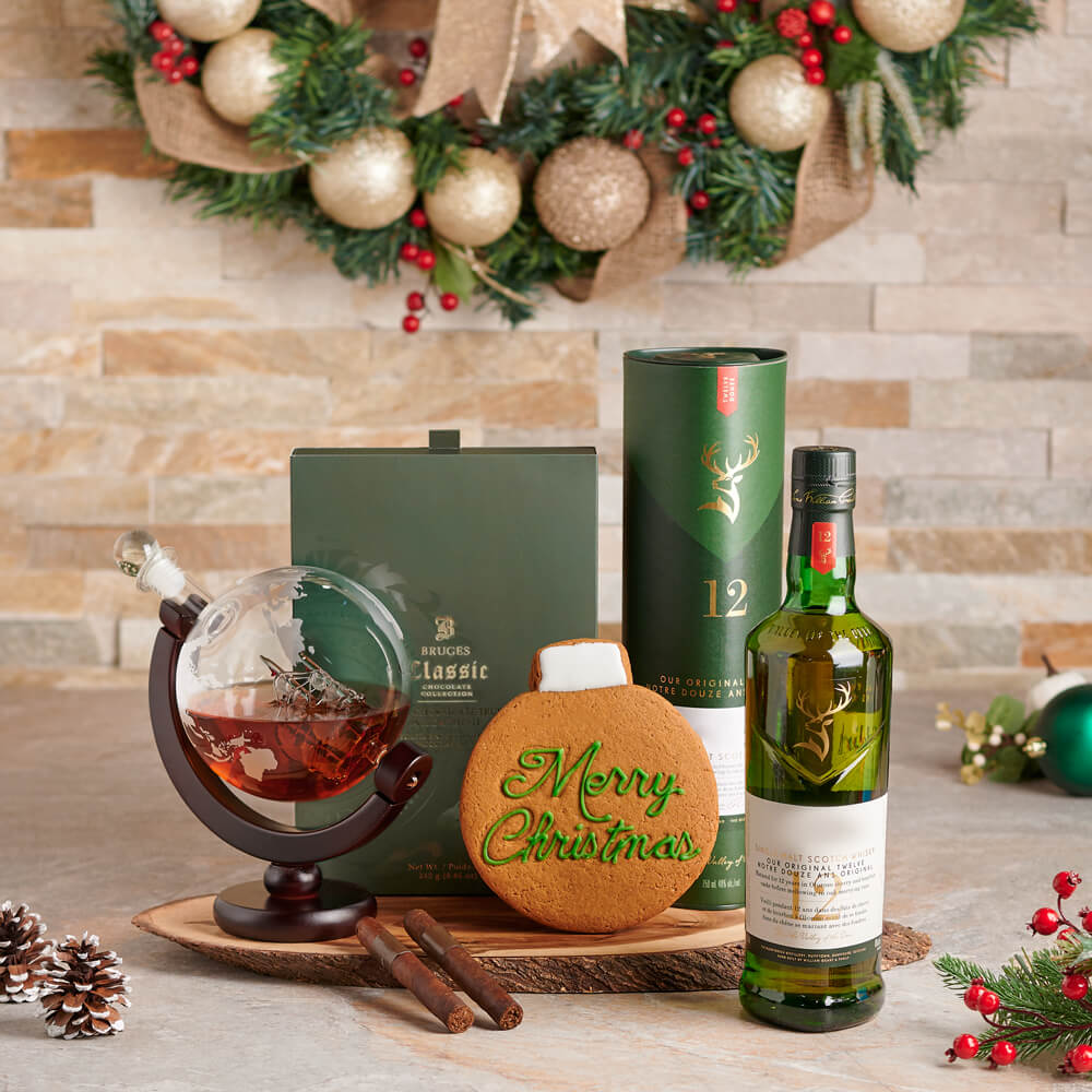 Across the Globe Liquor Gift Set, christmas gift, christmas, holiday gift, holiday, decanter gift, decanter, cigar gift, cigar, chocolate gift, chocolate, liquor gift, liquor