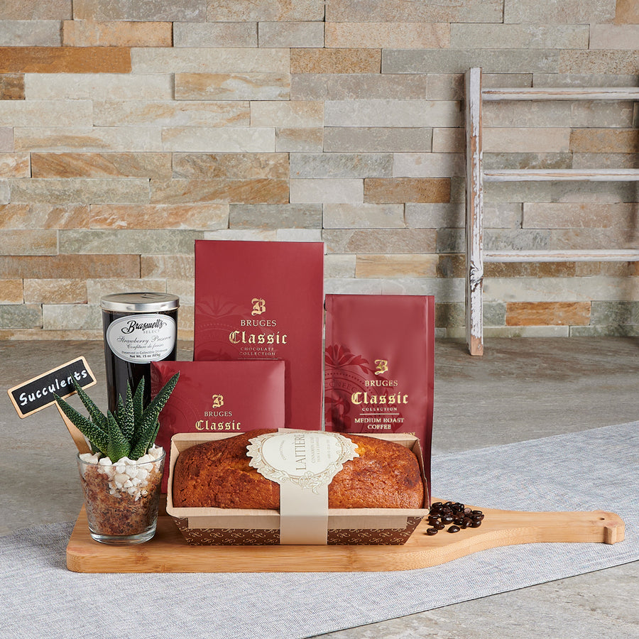 Decadent Coffee & Cake Gift Basket, wine gift baskets, gourmet gift baskets, gift baskets, Mother's Day gift baskets