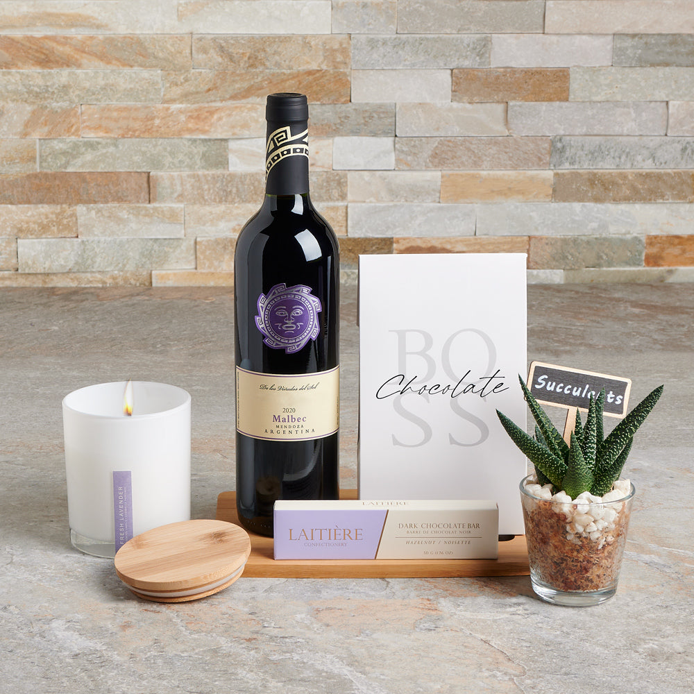 The Cozy Wine Night Gift Board, wine gift baskets, gourmet gift baskets, gift baskets