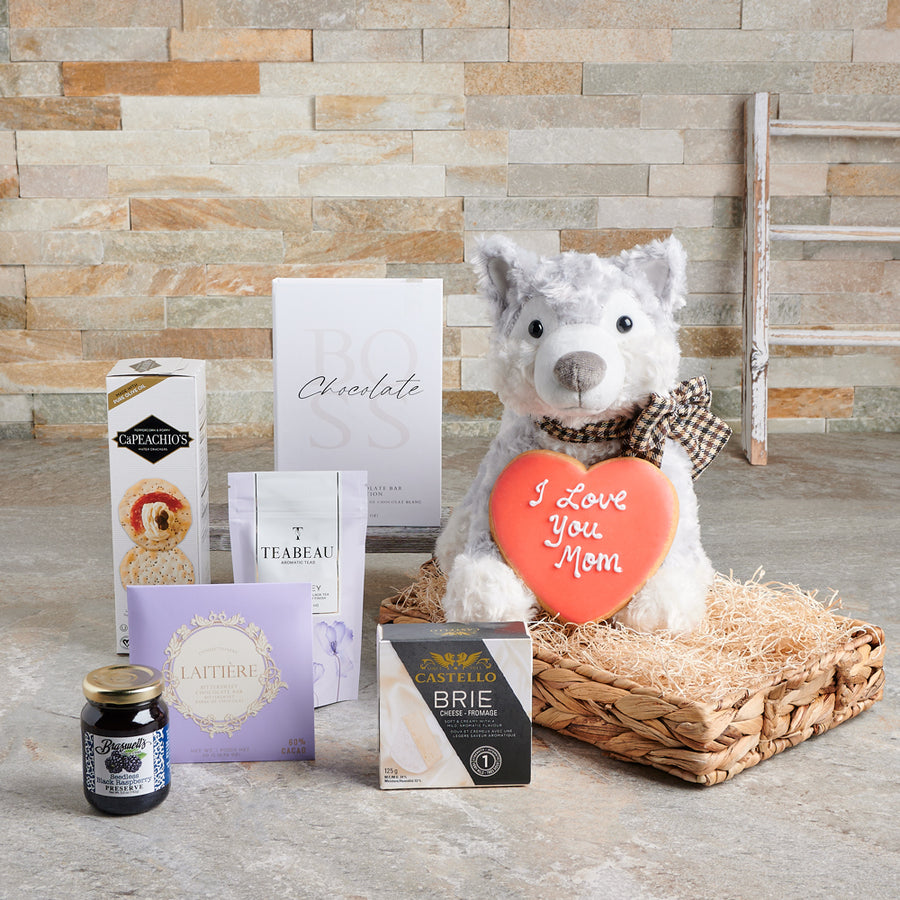 Paw-sitively Perfect Mother’s Day Gift, gourmet gift, tea gift, plush gift, mother's day gift, mother's day