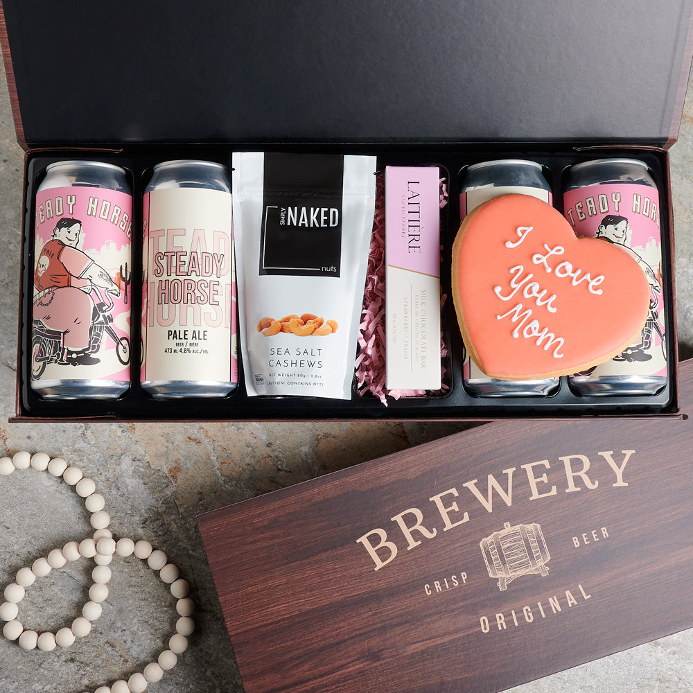 Snacks & Craft Beer Gift Basket for Mom, craft beer gift, mother's day gift, mother's day, craft beer