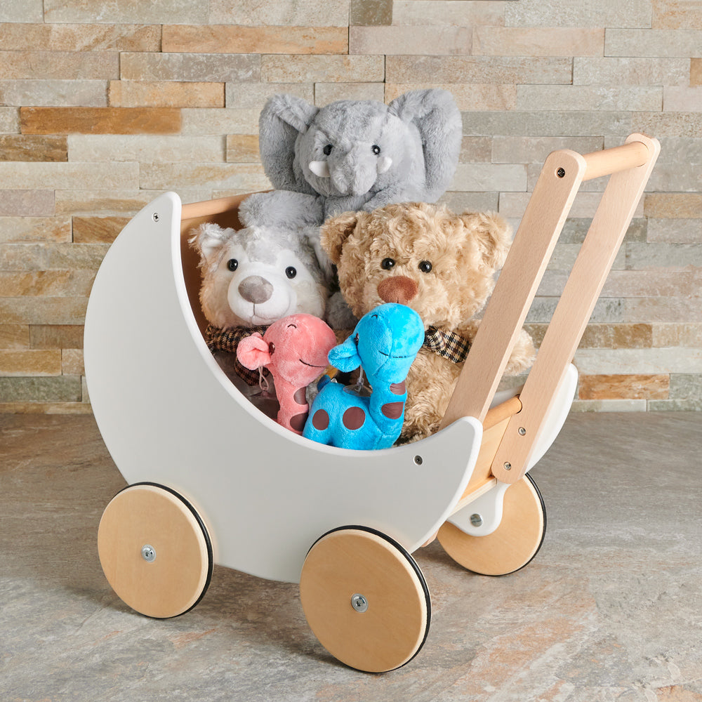 Birbaby White Baby Walker, baby gift, baby toy gift, wooden gift, wooden toy gift, baby