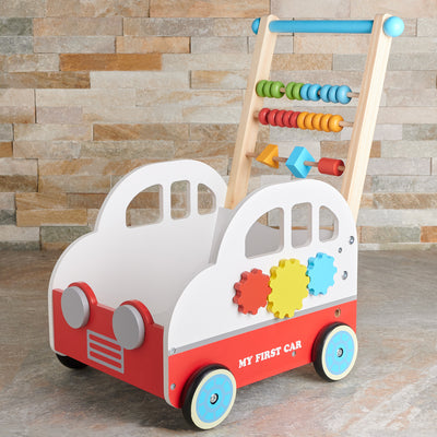 Birbaby My First Car With Abacus, wooden toy gift, wooden toy, baby gift, baby, baby toy gift, baby toy
