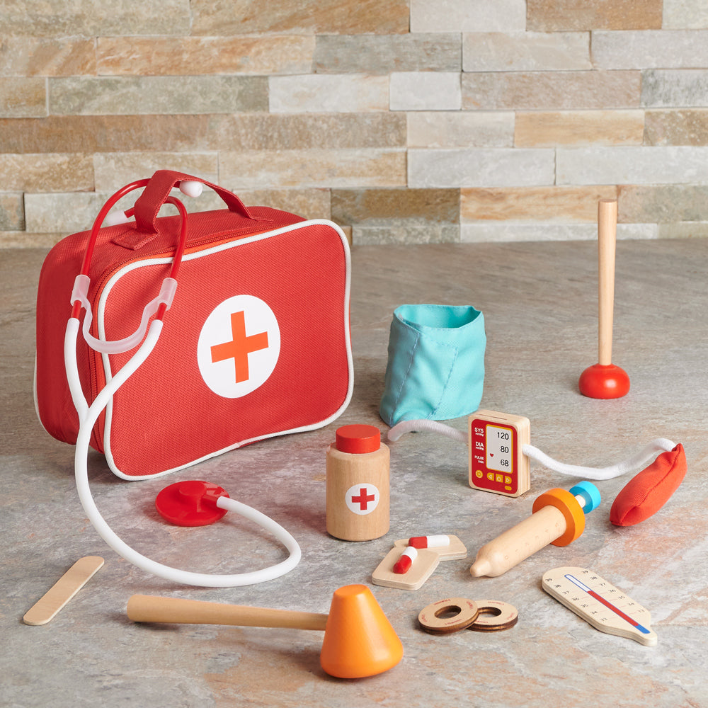 Birbaby Baby Wooden Doctor's Toy Set, wooden toy gift, wooden toy, baby toy gift, baby toy, baby gift, baby