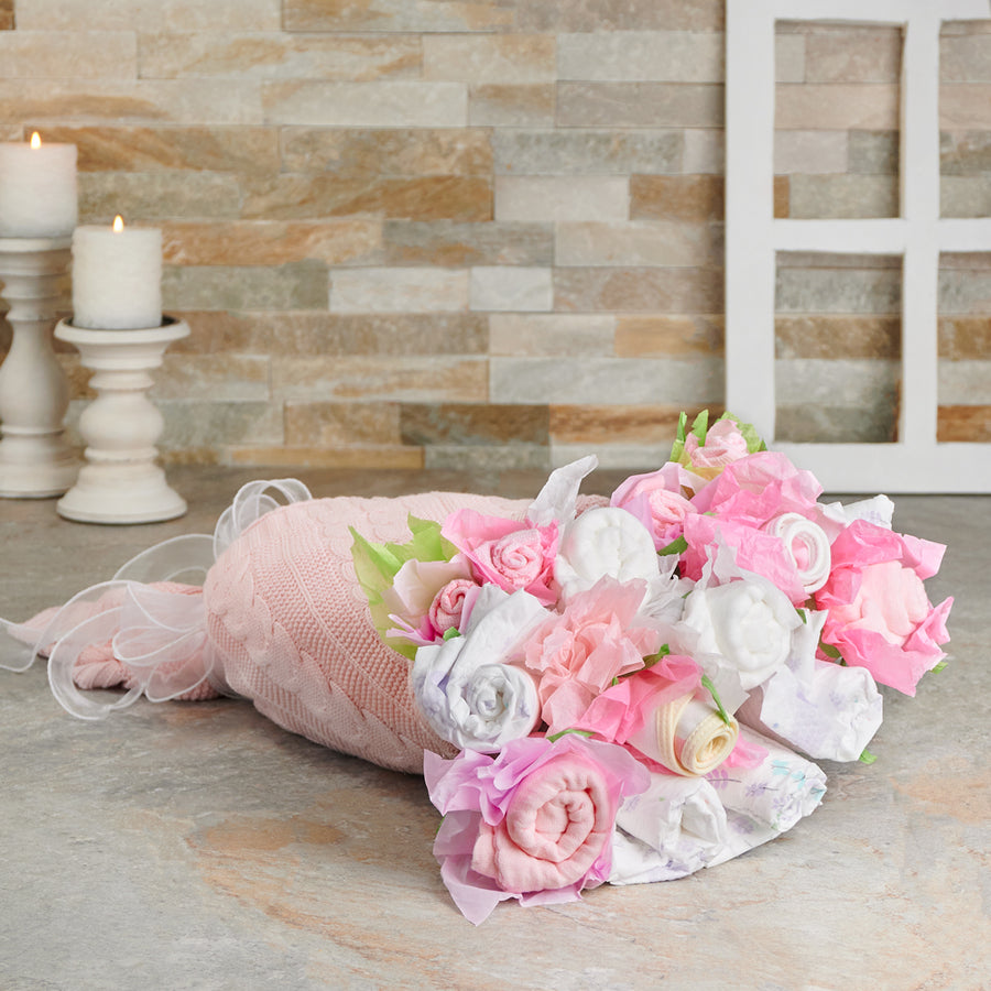 Cuddly Bouquet for the Baby Girl, baby girl gift, baby girl, baby gift, baby, baby shower gift, baby shower