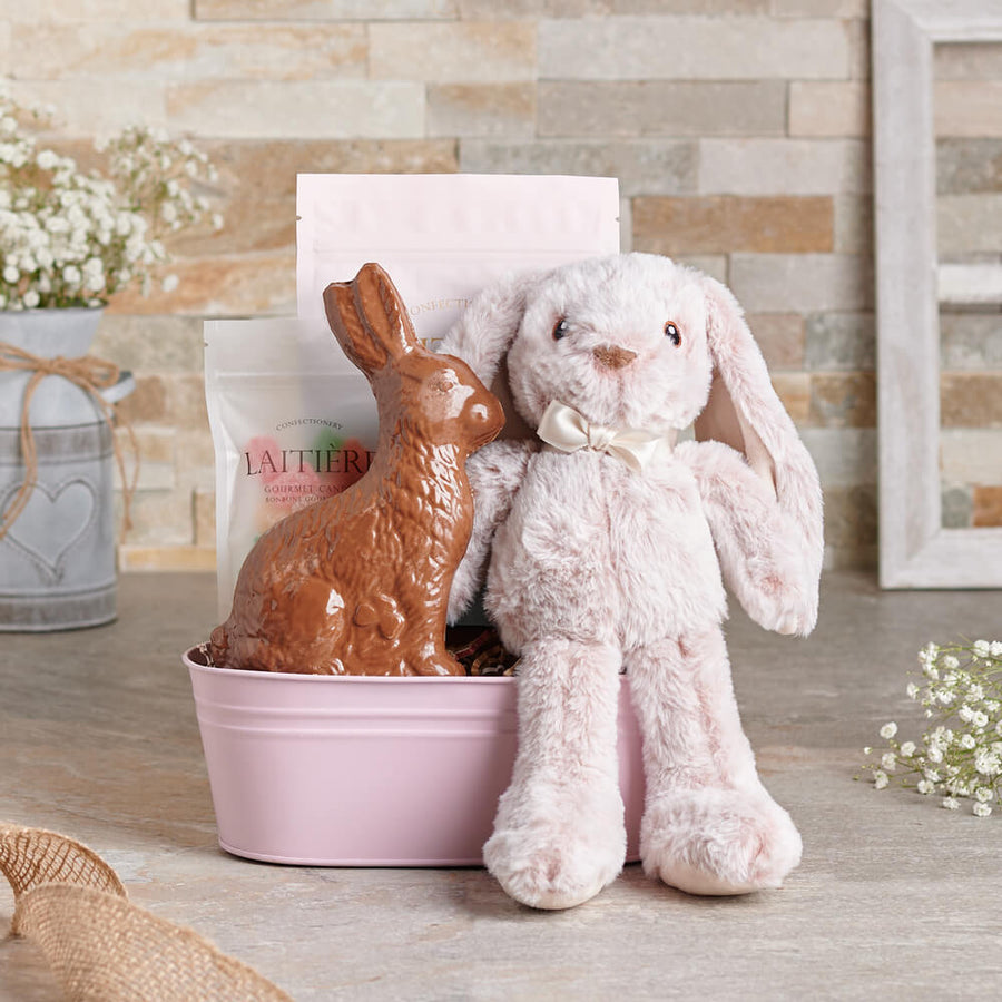 Baby Bunny Easter Sweets Gift Basket, easter gift, easter, bunny toy gift, bunny toy, candy gift, candy, gourmet gift, gourmet
