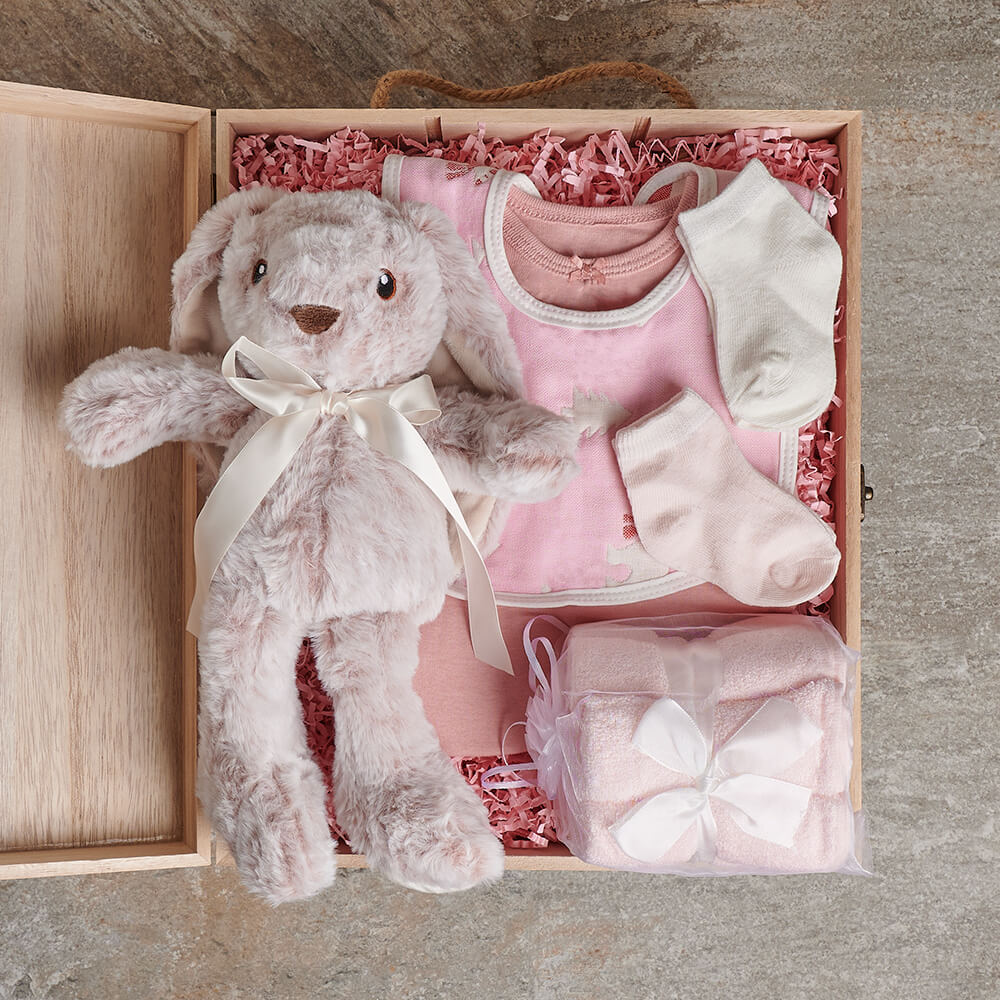 Baby Girl Starter Crate, baby gift basket, baby gift, baby, baby girl gift, baby girl, baby shower