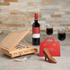 Chocolate Heels & Wine Piano Gift, wine gift, wine, gourmet gift, gourmet, chocolate gift, chocolate