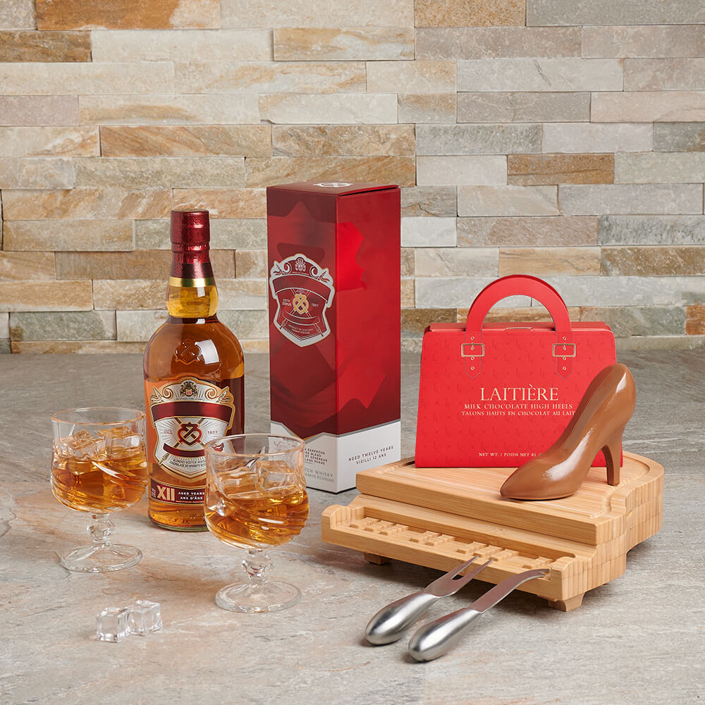 Chocolate & Spirits Piano Serving Set, liquor gift, liquor, chocolate gift, chocolate, gourmet gift, gourmet