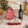 Christmas Wine & Chocolate Tree Gift Set, christmas gift, christmas, holiday gift, holiday, wine gift, wine, chocolate gift, chocolate