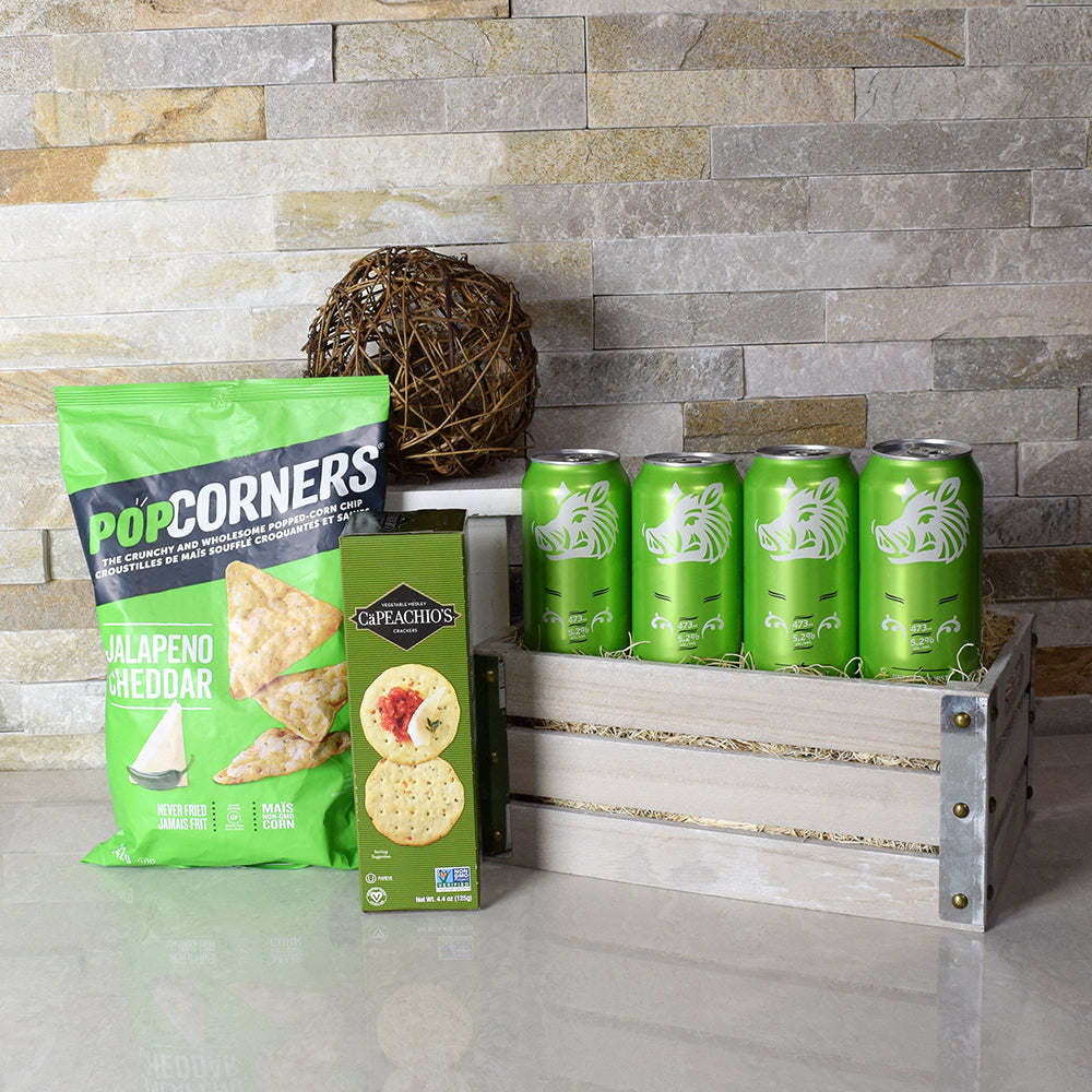 St. Patrick’s Day Beer &amp; Snacks Gift Crate