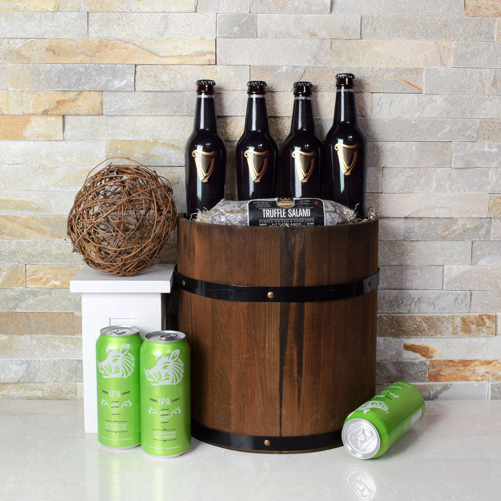 St. Patrick's Day Beer Barrel Gift Basket - Canada delivery