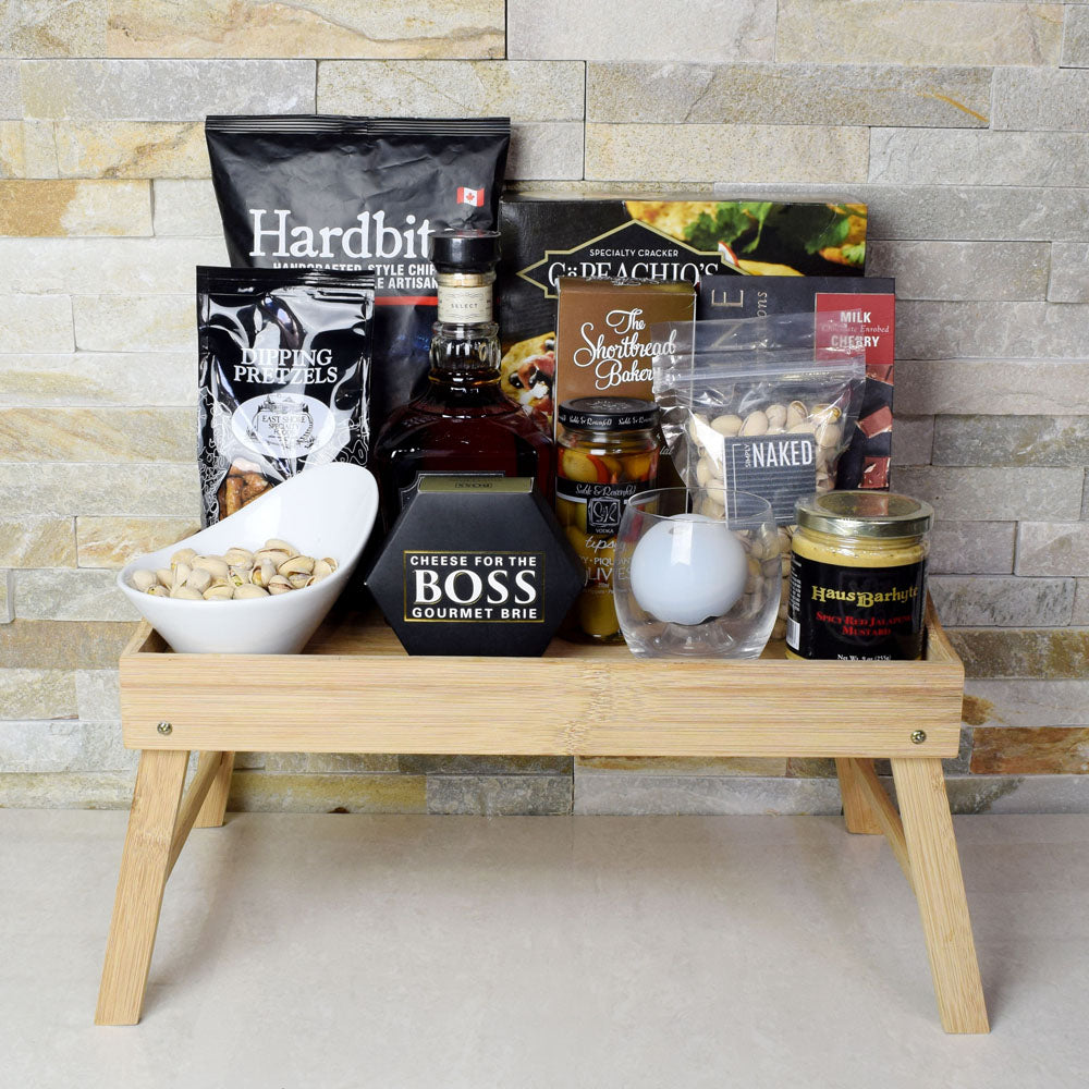 Delectable Refreshment & Liquor Gift Tray