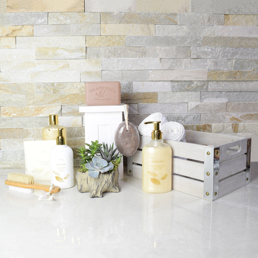 Dreamy Luxury Spa Gift Crate, spa gift baskets, spa gifts, gift baskets, gifts, spa sets