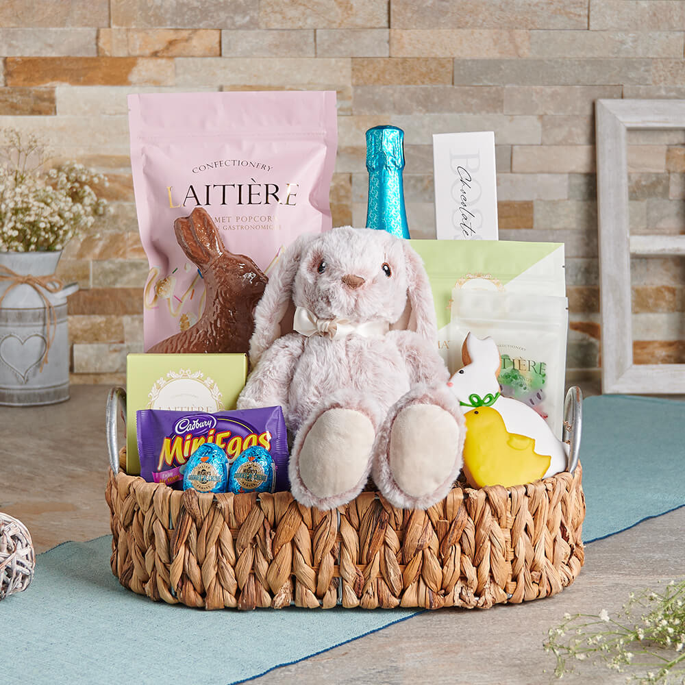 Easter Treats &amp; Champagne Gift Tray, champagne gift, champagne, sparkling wine gift, sparkling wine, easter gift, easter, gourmet gift, gourmet