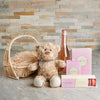 Fanciful Champagne & Chocolate Gift, Valentine's Day gifts, plush gifts, sparkling wine gifts