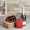 Champagne Gift Basket with Love!, Valentine's Day gifts, sparkling wine gifts