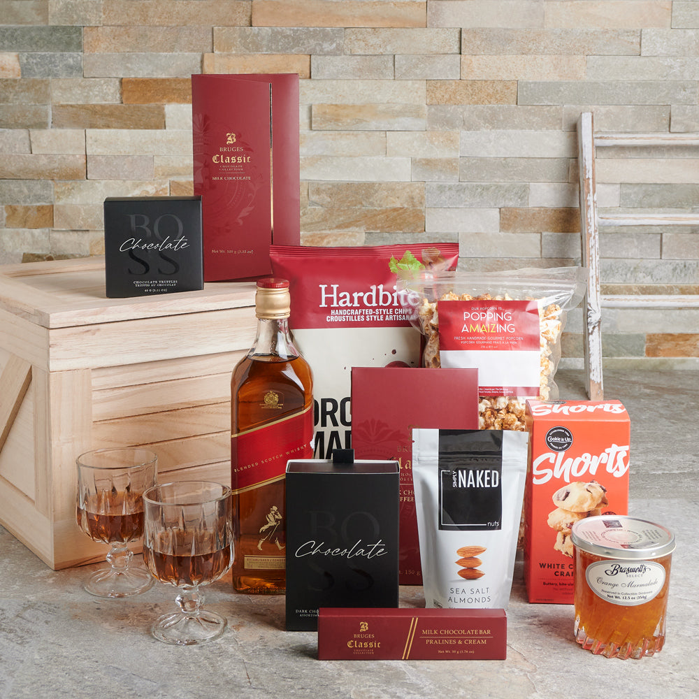 Truffles & Liquor Gift Crate, Valentine's Day gifts, liquor gifts, truffles