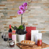 Brunch Special Gift Basket, Valentine's Day gifts, orchid gifts, wine gifts