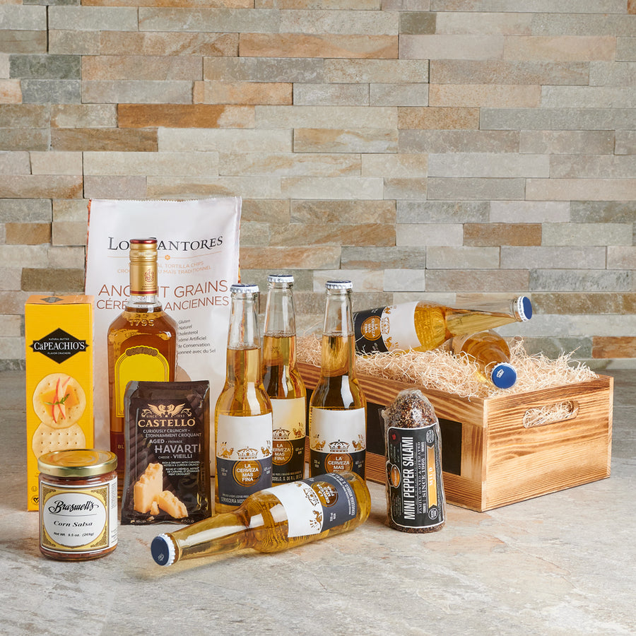 Mexican Feast Liquor Basket, beer gifts, gourmet gift baskets