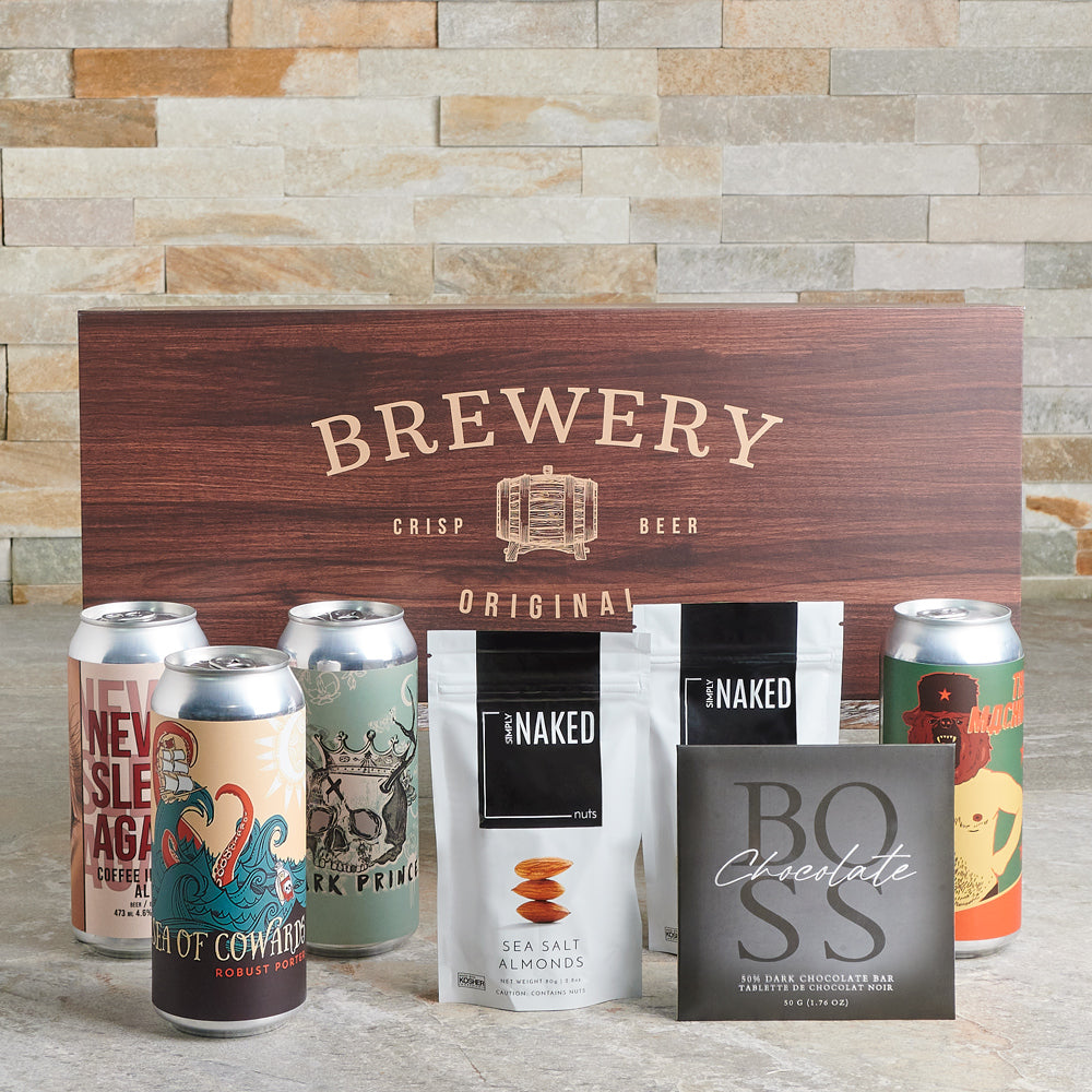 Taste of Luxury Craft Snack Box, beer gift baskets, gourmet gifts, chocolate gifts