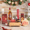 Holiday Liquor & Treats Gift Set, christmas gift, christmas, holiday gift, holiday, liquor gift, liquor, cookie gift, cookie, gourmet gift, gourmet, cheeseboard gift, cheeseboard