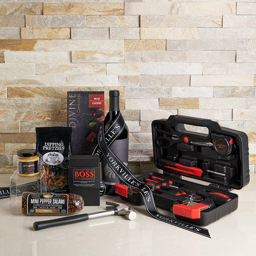 Father’s Day Handyman Gift Set with Wine