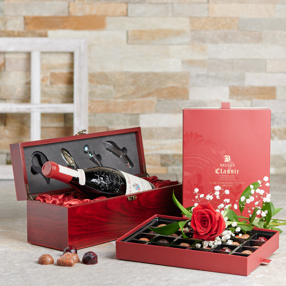 Valentine’s Wine & Chocolate Pairing Gift Set, Valentine's Day gifts