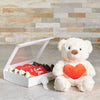 The Wholesome Valentine’s Gift Set, Valentine's Day gifts, chocolate covered strawberries, plush gifts