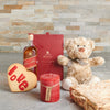 Romance is Sweet Gift Basket, Valentine's Day gifts, plush gifts, cookie gifts