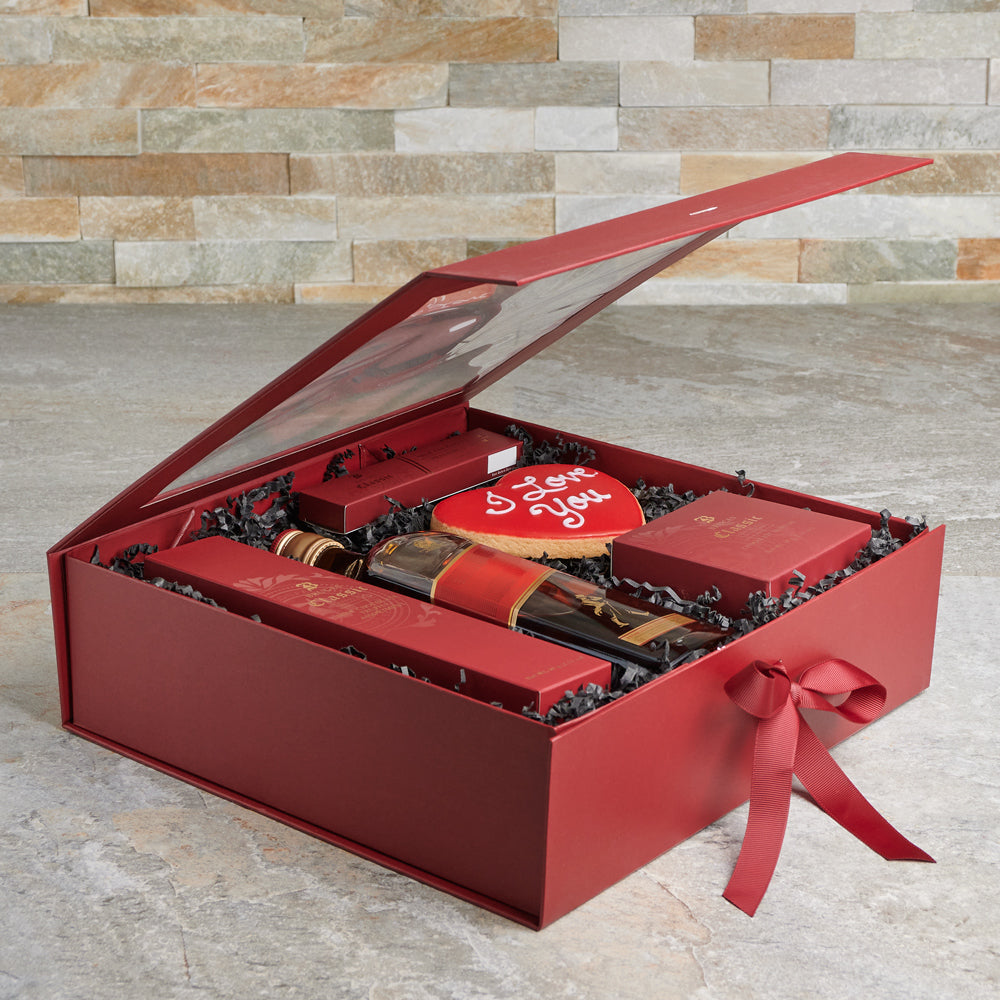 The Made with Love Liquor Gift Box, Valentine's Day gifts, liquor gifts, chocolate gifts
