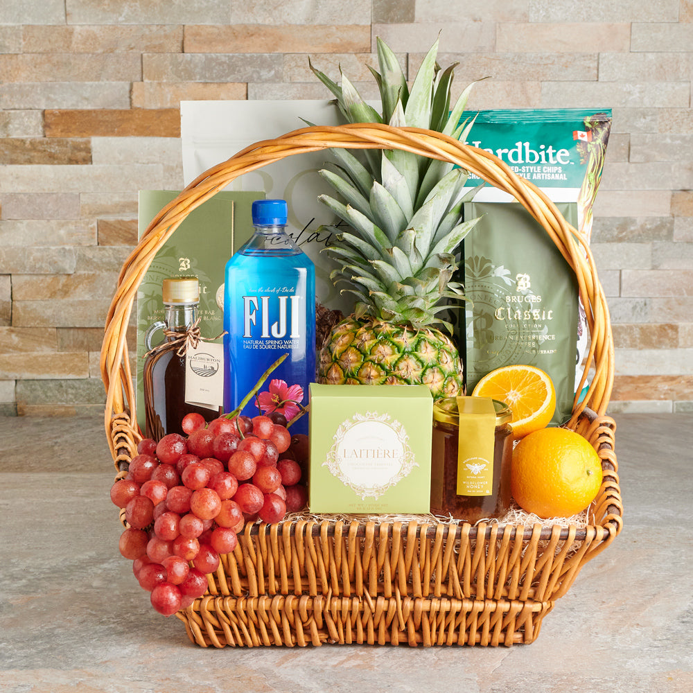 Fresh Fruit &amp; Gourmet Gift Basket, gourmet gift, gourmet, fruit gift, fruit, coffee gift, coffee