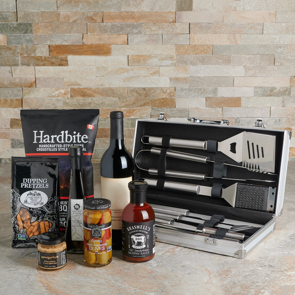 Wine &amp; Smoky Barbeque Gift Set, gourmet gift, gourmet, wine gift, wine, bbq gift, bbq, barbecue gift, barbecue