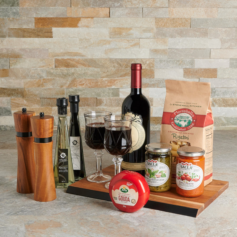 Italian Wonder Wine Gift Set, wine gift, wine, gourmet gift, gourmet, pasta gift, pasta