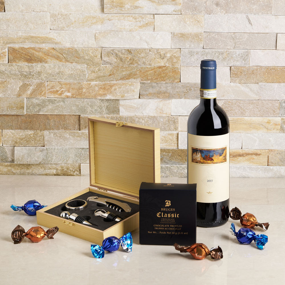 The Winsome Wine &amp; Chocolate Gift Basket, wine gift baskets, gourmet gifts, gifts, Canada Delivery