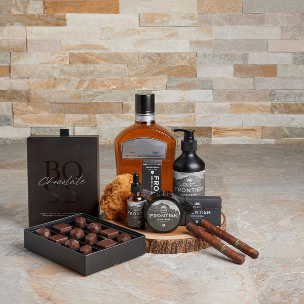 Lavish Bath & Body Gift Set, liquor gift, liquor, spa gift, spa, mens spa gift, cigar gift, fathers day, fathers day gifts