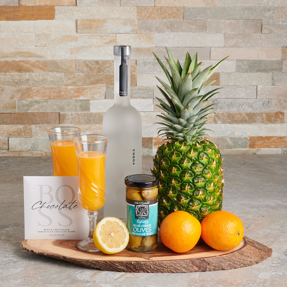 Refreshing Cocktail &amp; Fruit Gift, liquor gift, liquor, fresh fruit gift, fresh fruit, gourmet gift, gourmet