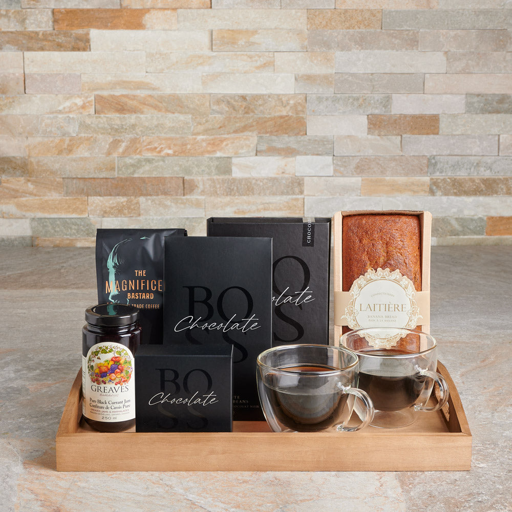 Complete Chocolate & Coffee Gift Set, chocolate gift, chocolate, breakfast gift, breakfast, coffee gift, coffee, gourmet gift, gourmet