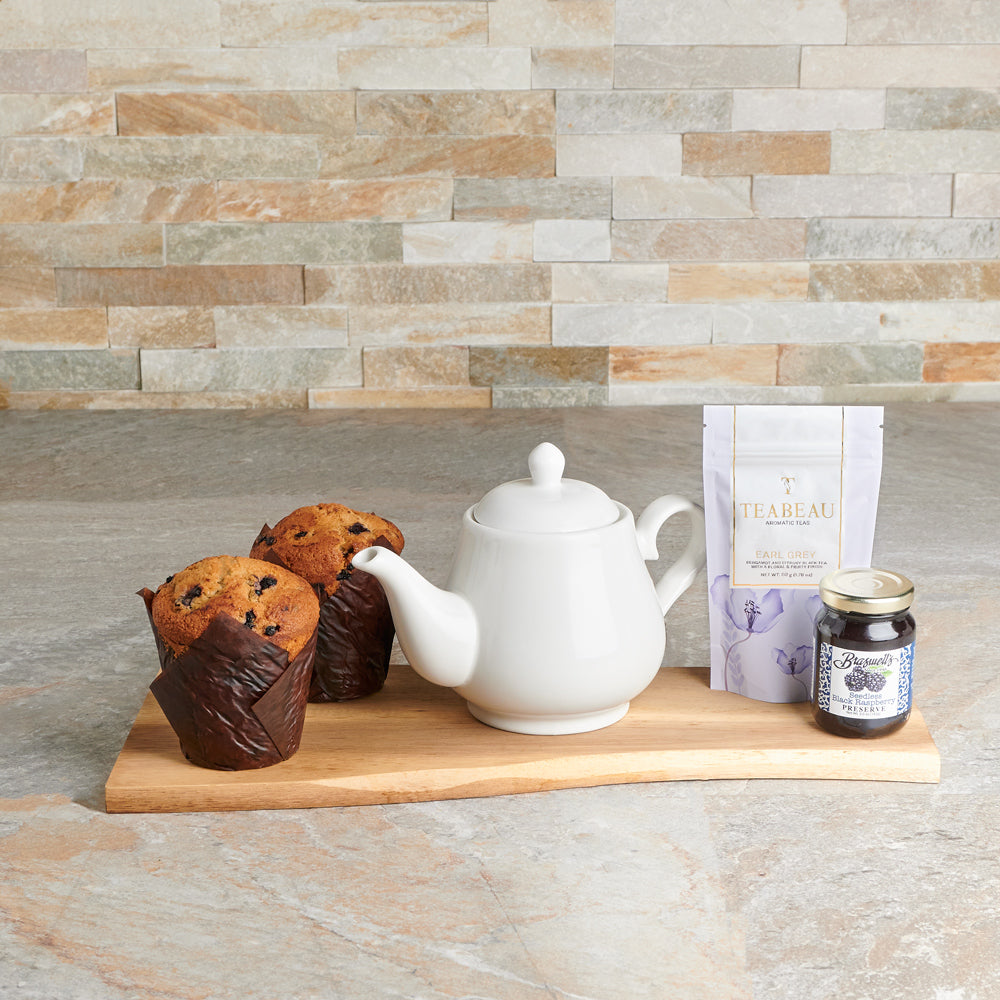 Tea &amp; Muffins Gift Set, tea gift, tea, muffin gift, muffins, gourmet gift, gourmet