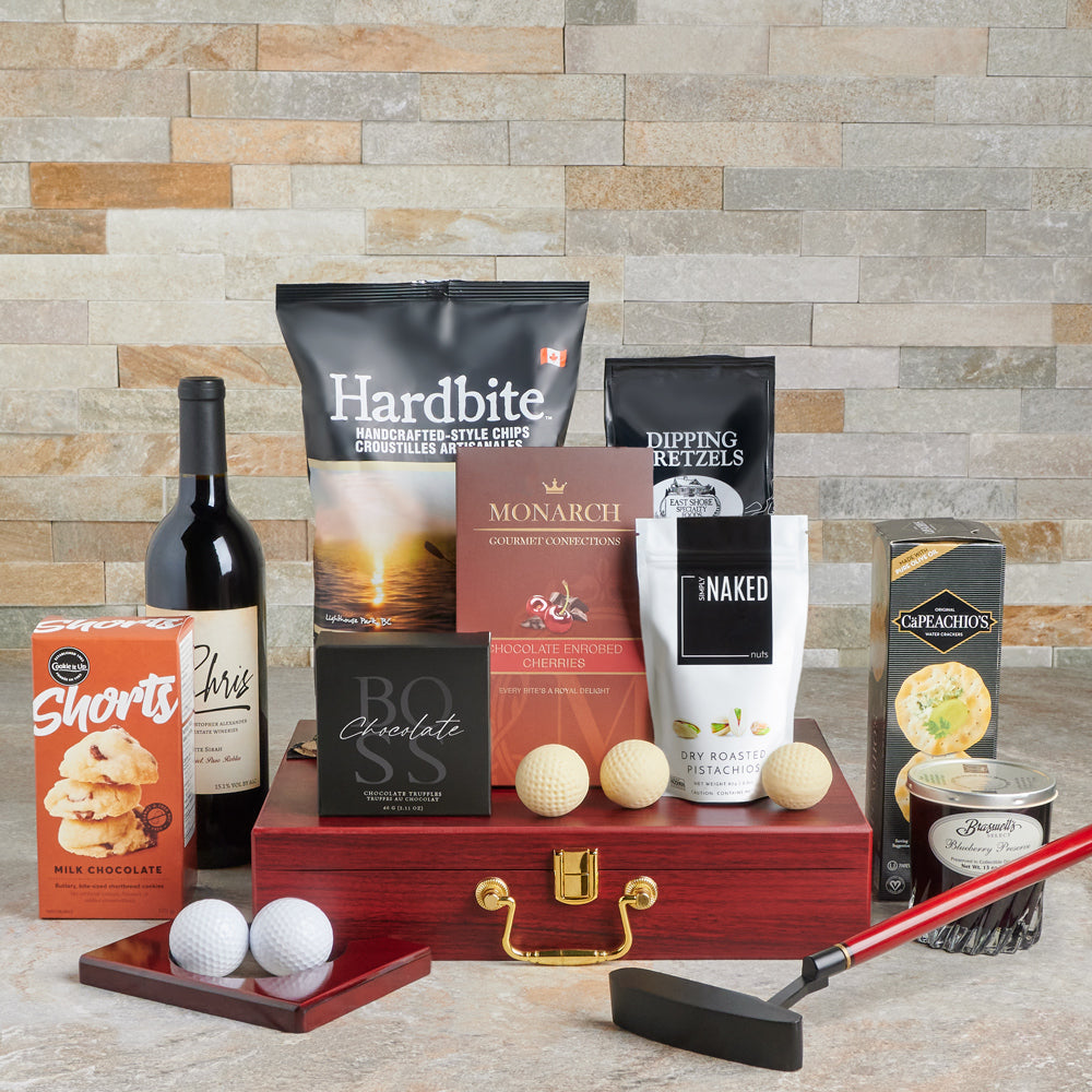 Chocolate,  gourmet,  gourmet gifts,  Snacks,  Wine Set,  wine gift set,  wine gift,  wine,  golf,  Set 24063-2021, wine gift set delivery, delivery wine gift set, golf snack set canada, canada golf snack set, toronto