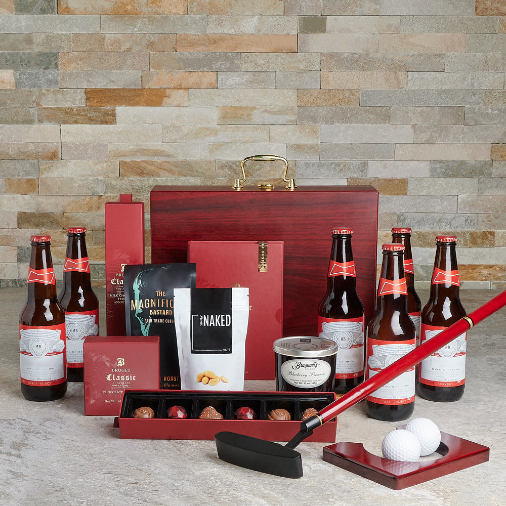 Golfing &amp; Gourmet Delights Beer Gift Set, beer gift baskets, gourmet gift baskets, gift baskets